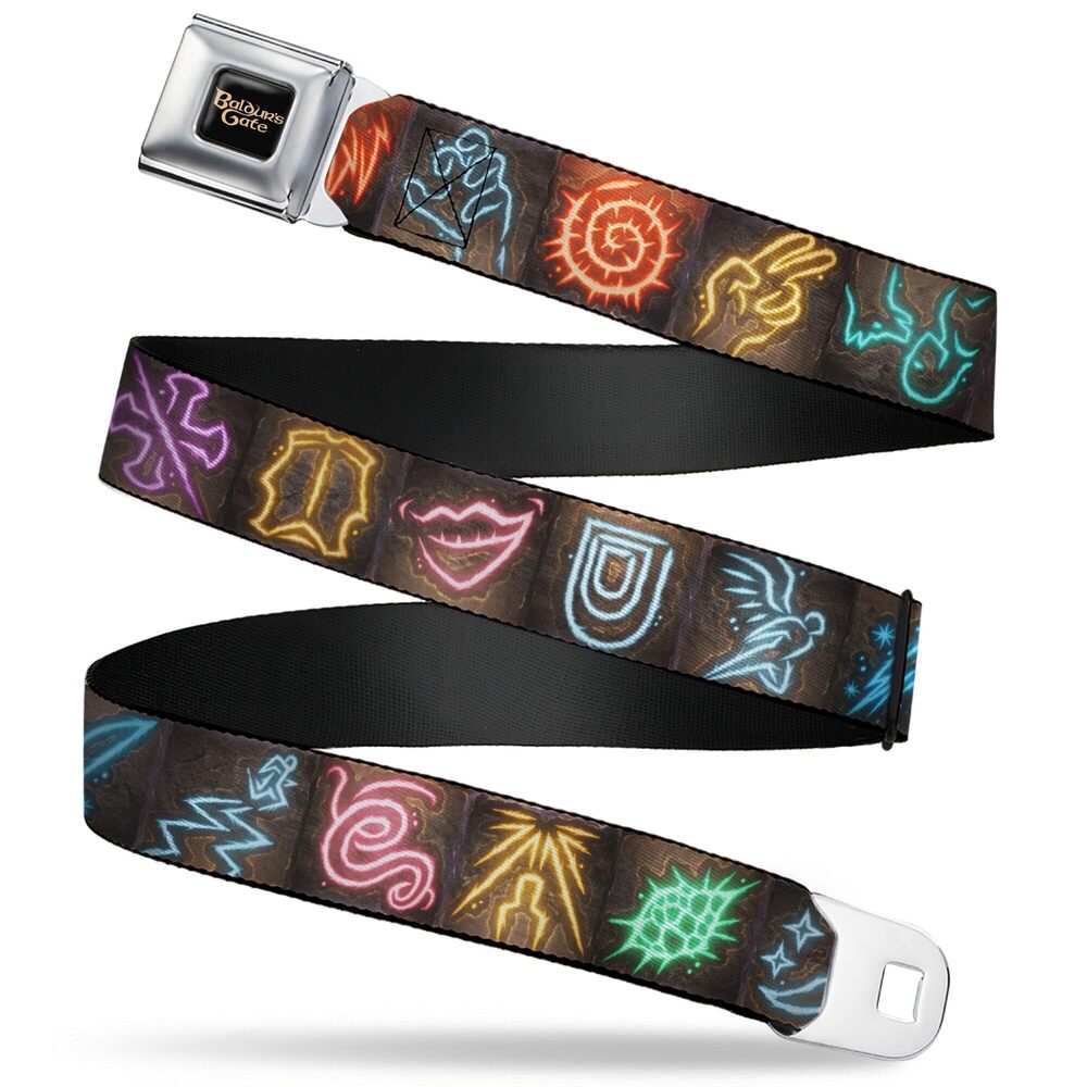 2002 Baldur's Gate III Belt, Seatbelt Buckle, Baldurs Gate III Spells Icon